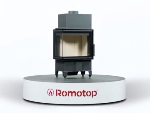 Krbová vložka rohová s ohýbaným sklem Romotop HEAT R/L 2g S 50.44.33.13